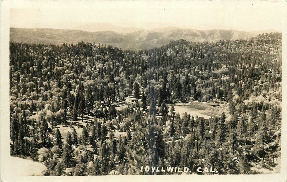 1920s Idyllwild California Aerial View Postcard RPPC 24-12395