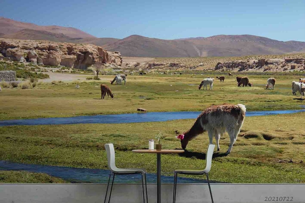 3D Mountains Meadow Cow Nature Wall Murals Wallpaper Murals Wall Sticker