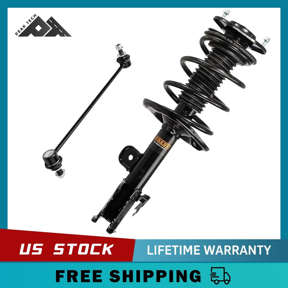 1+1 Front Left Strut + Sway Bar Link Kit for 2006 - 2012 Toyota RAV4