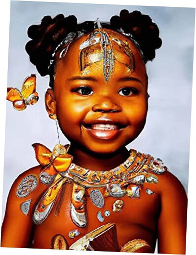 DIY 5D Diamond Art Painting Kits by Numbers Kits African Girls, Diamond Art