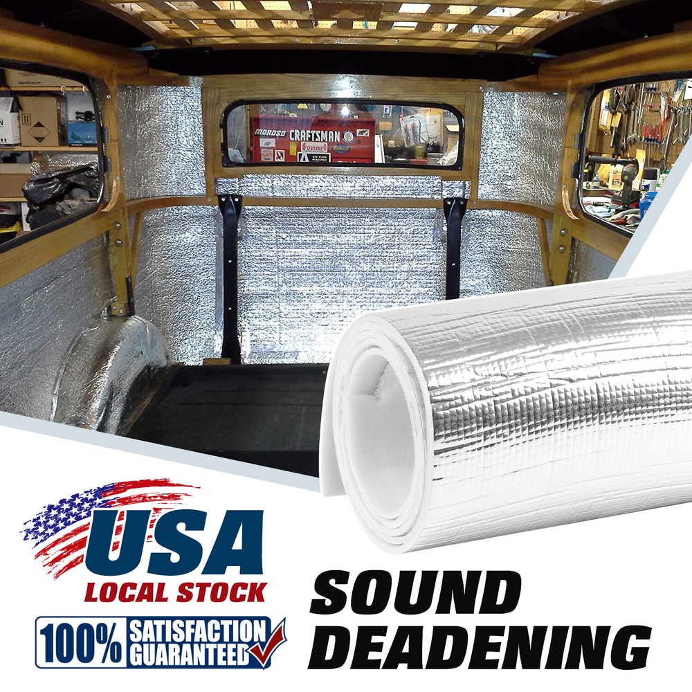 79''x39'' Car Insulation Sound Deadening Heat Shield Thermal Noise Proof Mat 3mm