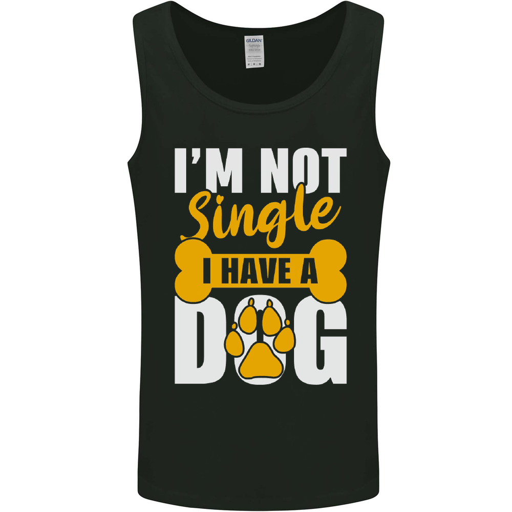 Im Not Single I Have a Dog Funny Mens Vest Tank Top