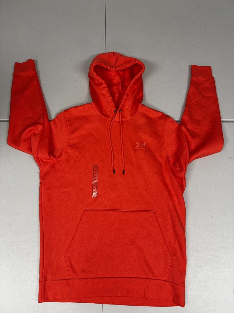 Under Armour UA Men's Icon Fleece Hoodie Orange Size M NWT