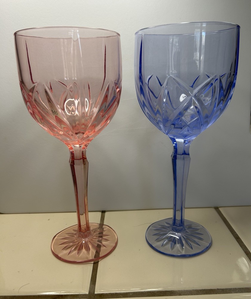 Marquis by Waterford Brookside Pastel Crystal Wine Goblets Set of 2