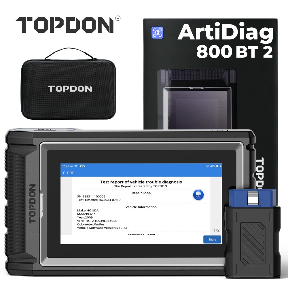 TOPDON AD800BT Advanced OBD2 Scanner with 28 Reset Functions AutoVIN Diagnostics