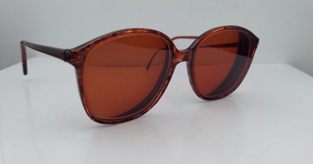 Vintage Adensco 8532 Tortoise Horn-Rimmed Oval Sunglass Frames Only
