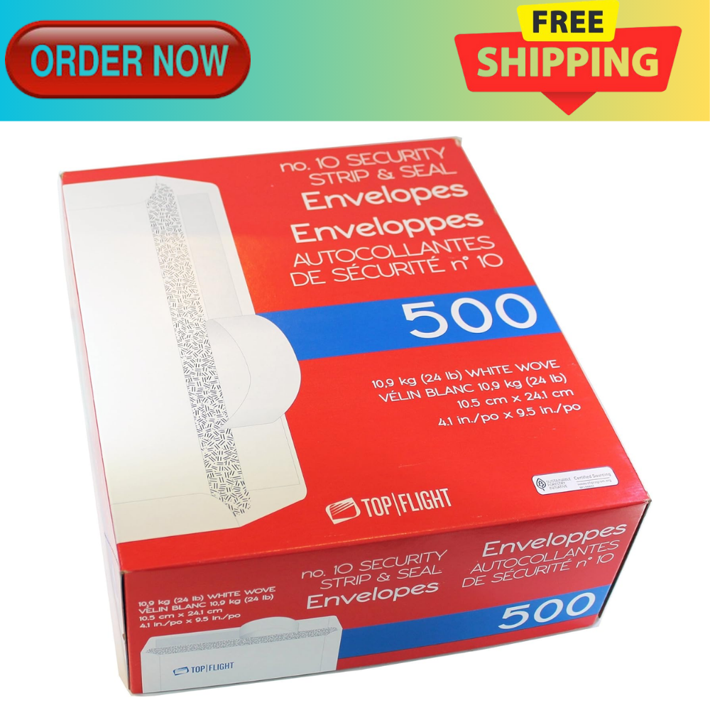 Security Letter White Business Envelopes Self Stick Bulk 500 Peel Seal Tinted