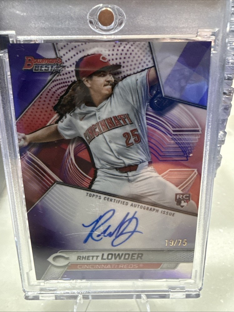 Rhett Lowder 2025 Bowman's Best of 25 Auto Purple Refractor /75 #B25-RL RC