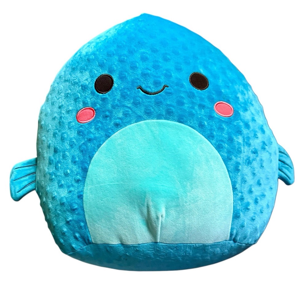 Squishmallows 16 Inch Blue Puffer Fish Refalo Plush Toy 2023