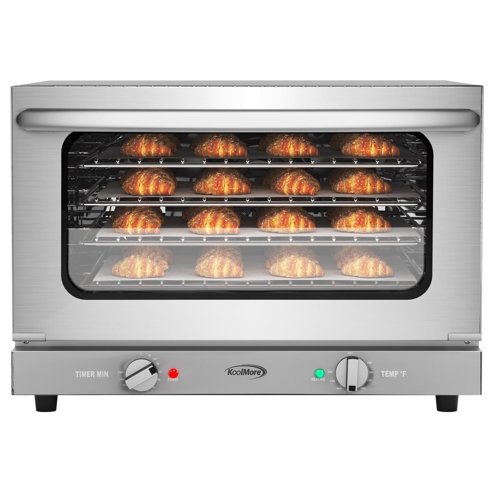 23-Inch Commercial Countertop Convection Oven with 4 Racks for Half-Size Pans