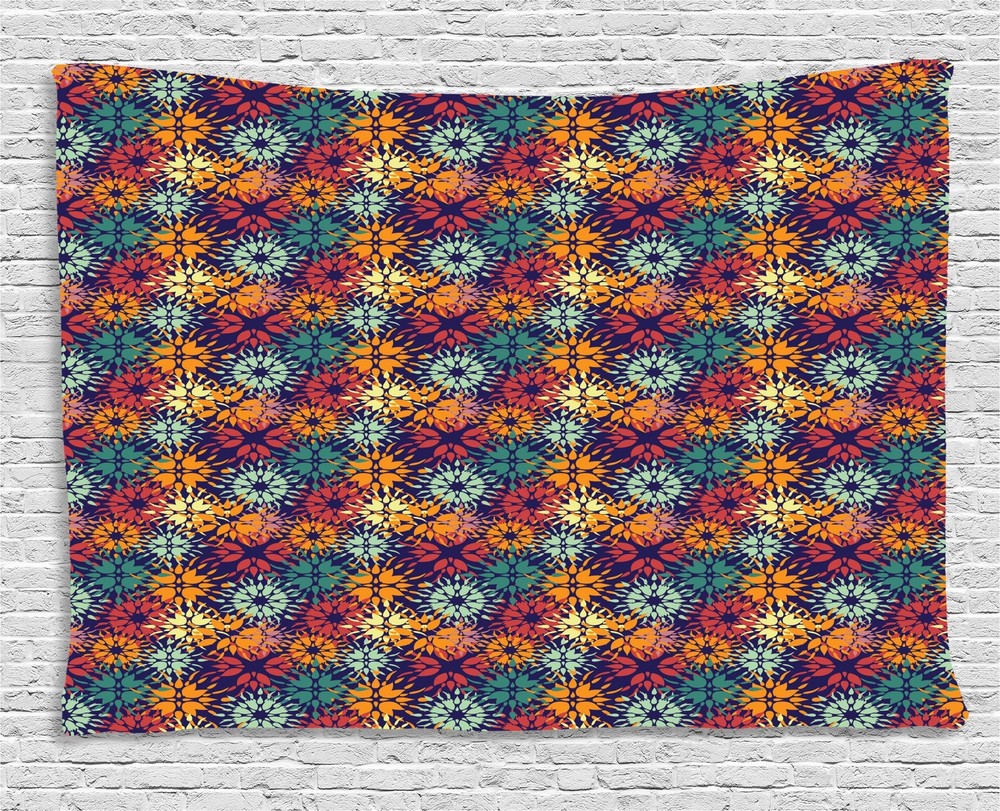 Seasonal Garden Tapestry Wall Hanging for Bedroom or Dorm Decor in 2 Sizes-image