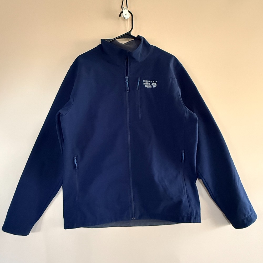 Mountain Hardwear Soft Shell Full Zip Jacket Blue Men's Size Large L