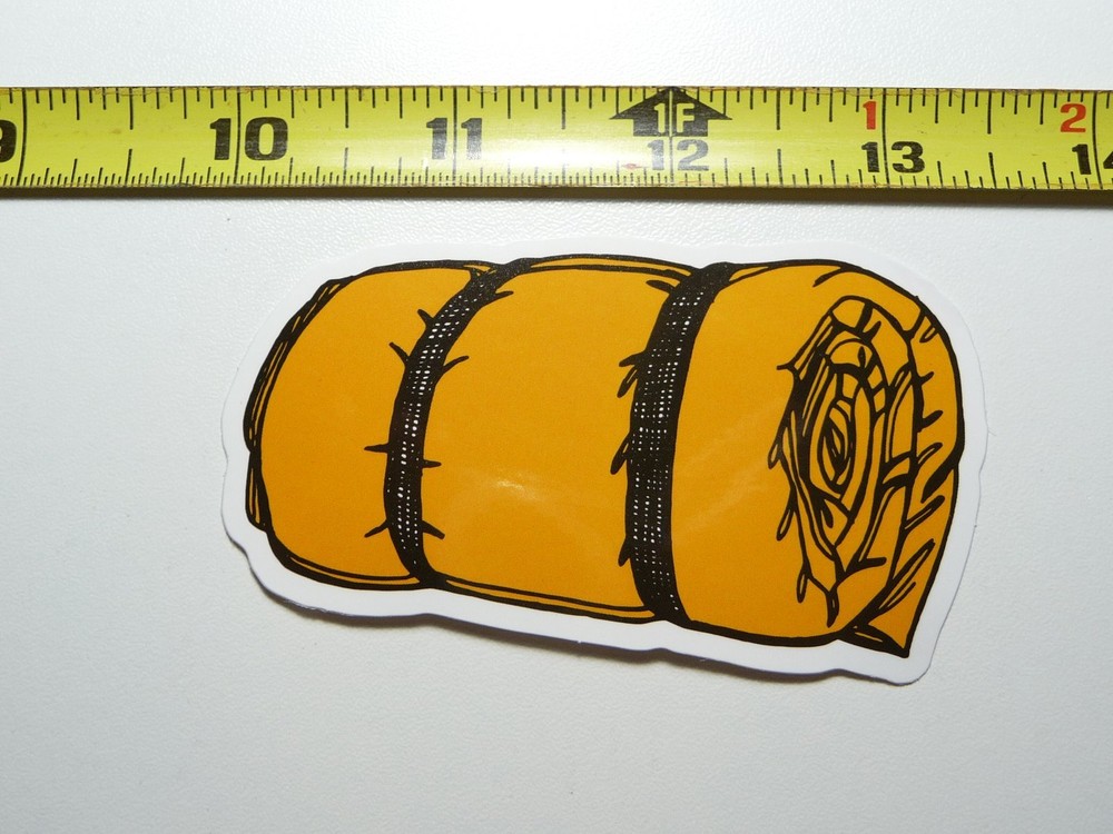 SLEEPING BAG DECAL STICKER CAMPING OUTDOORS HIKE HIKING NATURE ADVENTURE