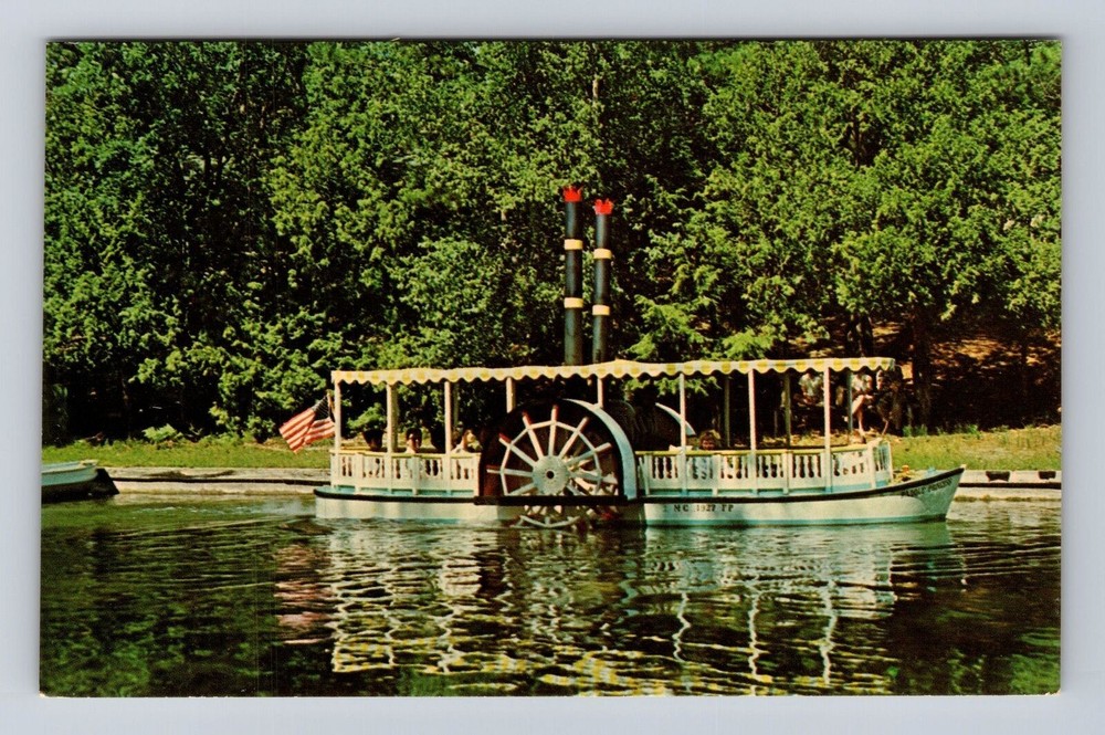 Honor MI Michigan Paddle Princess River Boat Platte River Vintage Postcard  