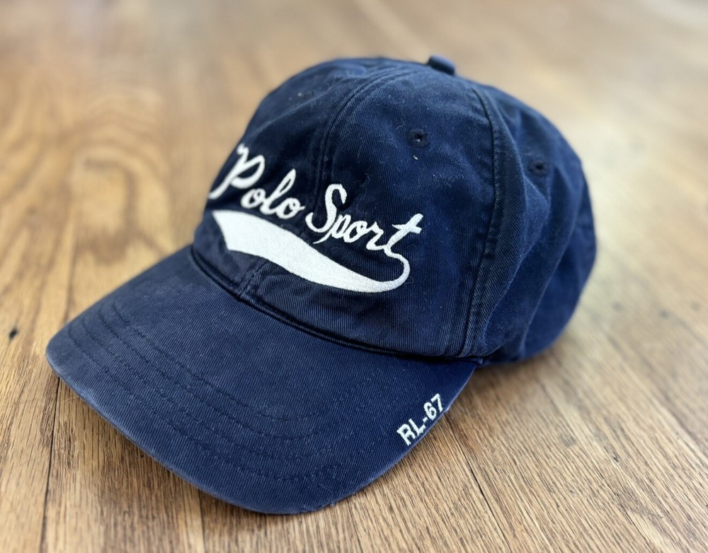 Vintage POLO SPORT Script Print Hat,made Taiwan.strap Back