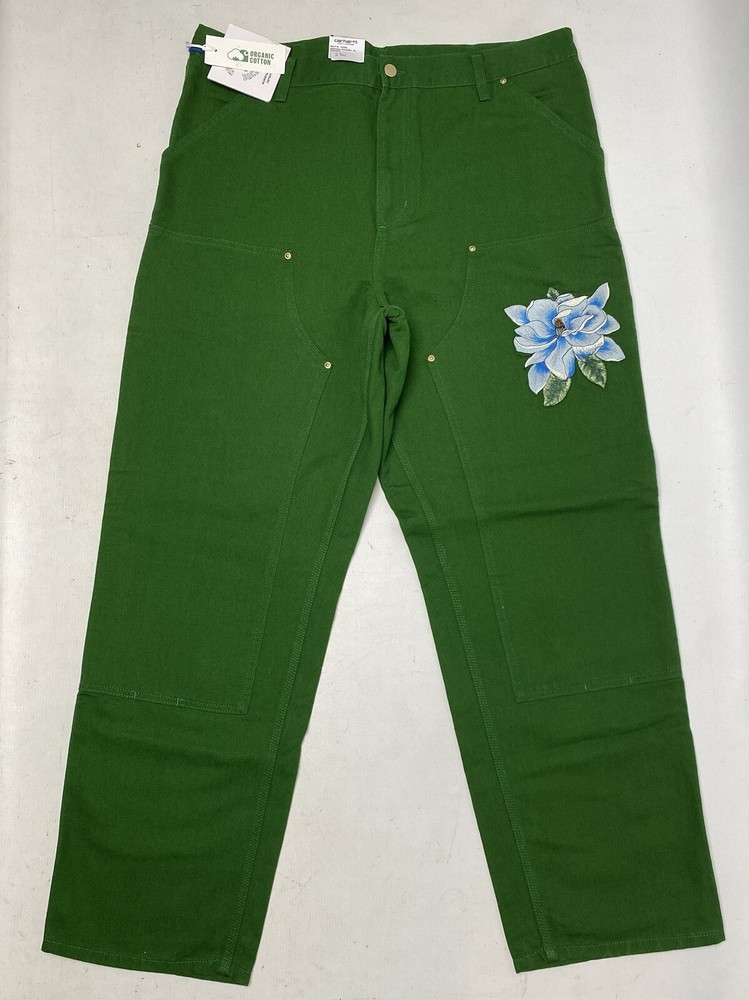 Carhartt WIP x Awake NY Embroidered Work Pants XS-XL in Green