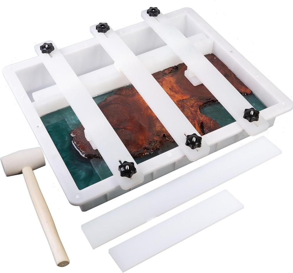 Adjustable Divider Epoxy Mold - 19x11x3 in No-Seal Design for Creative Resin Art