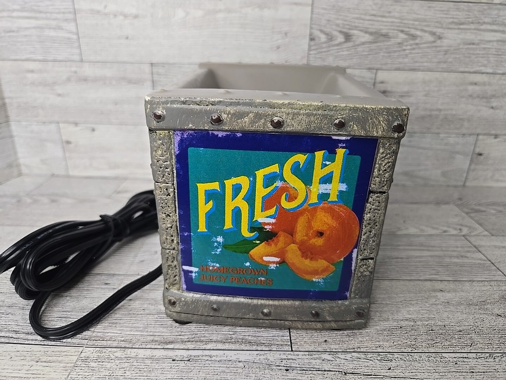 Scentsy Fruit Crate Element Wax Warmer Double Side 3 Rivers Apples Juicy Peaches-image