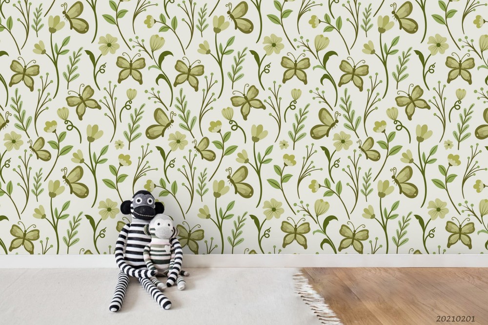 3D Flower Butterfly Pattern Wall Murals Wallpaper Murals Wall Sticker 34