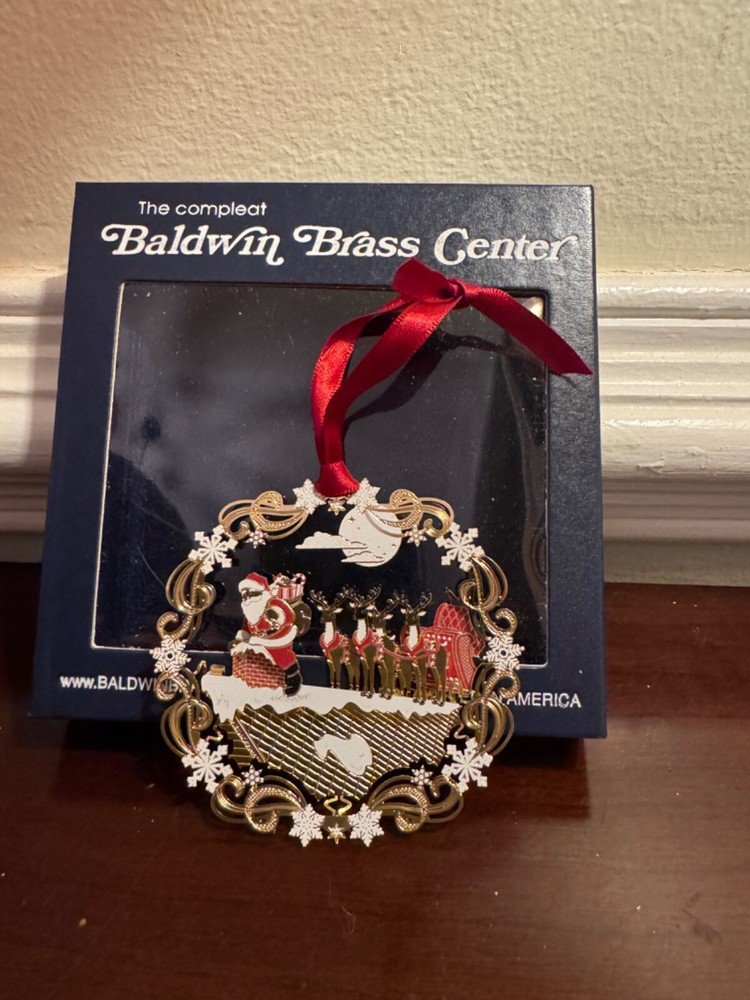 Baldwin Christmas Ornament Roof Top Santa