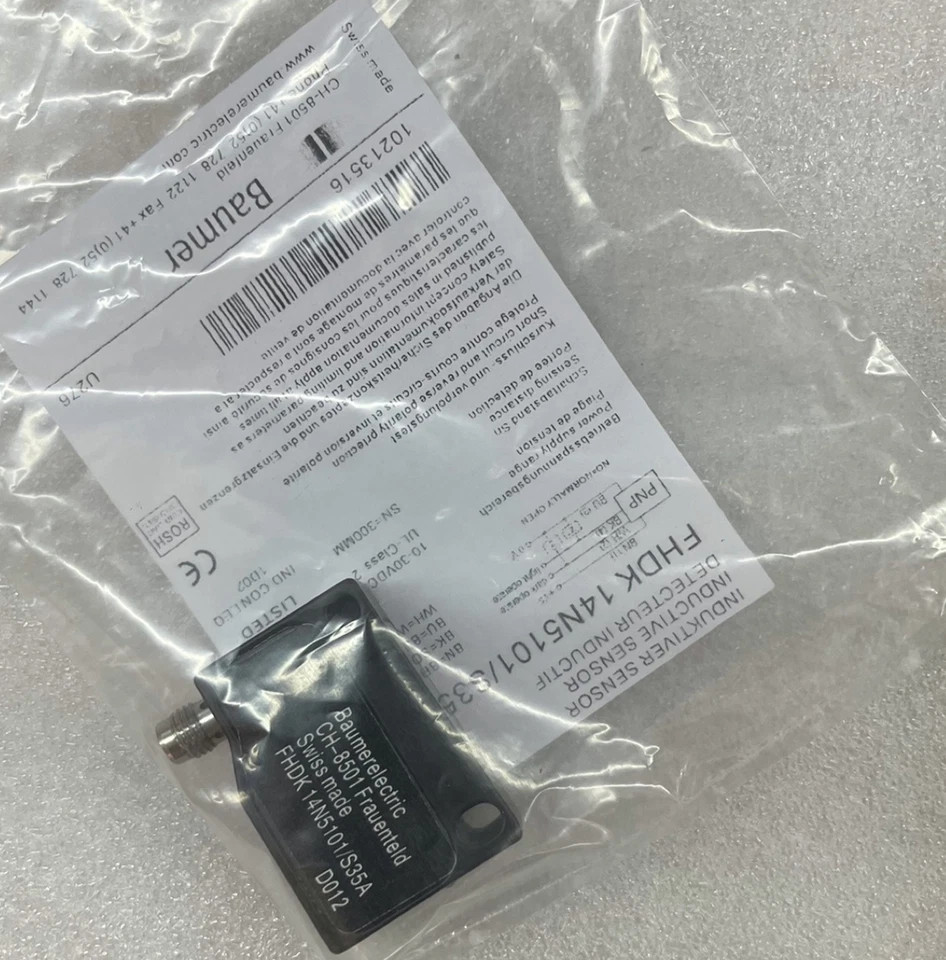 NEW BAUMER OHDK 14P5101/S35A PLC DIFFUSE SENSOR W/ BACKGROUND SUPPRESSION