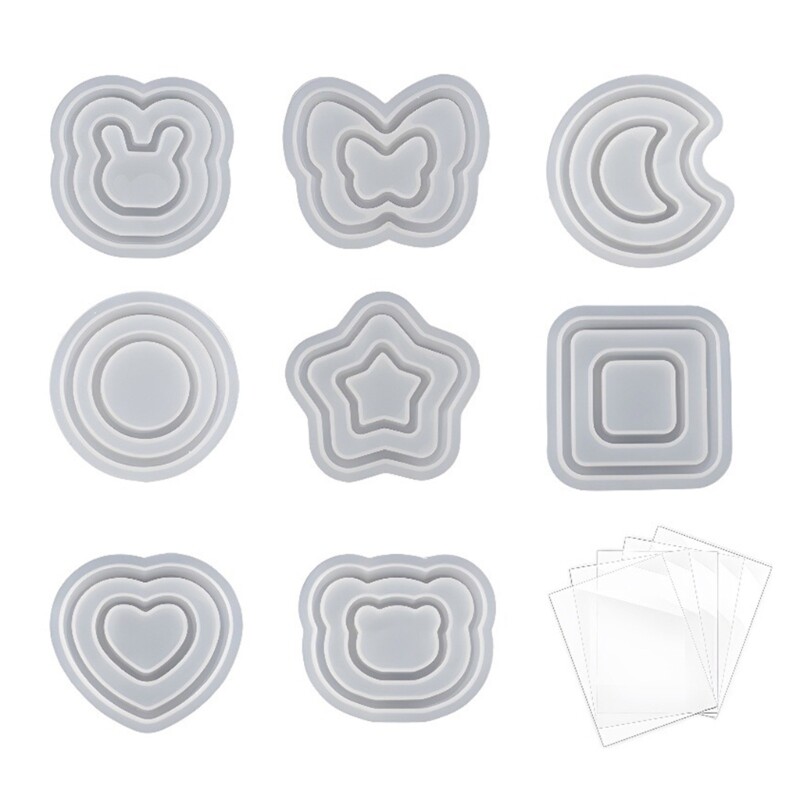 Silicone Shaker Resin Mold for DIY Keychain Jewelry Crafting