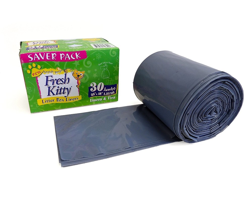 30 Count Super Thick Fresh Kitty Litter Box Liners for Easy Cleanup