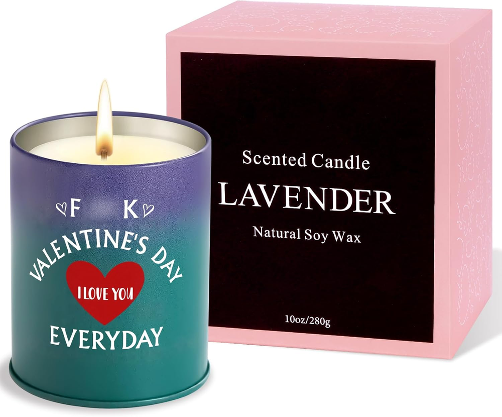 Romantic Valentine's Day Scented Candle Love-Inspired Fragrance Gift 10 Oz