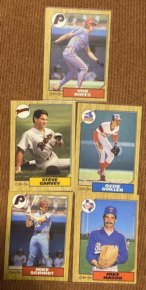1987 O-Pee-Chee  Baseball  5 Card Lot