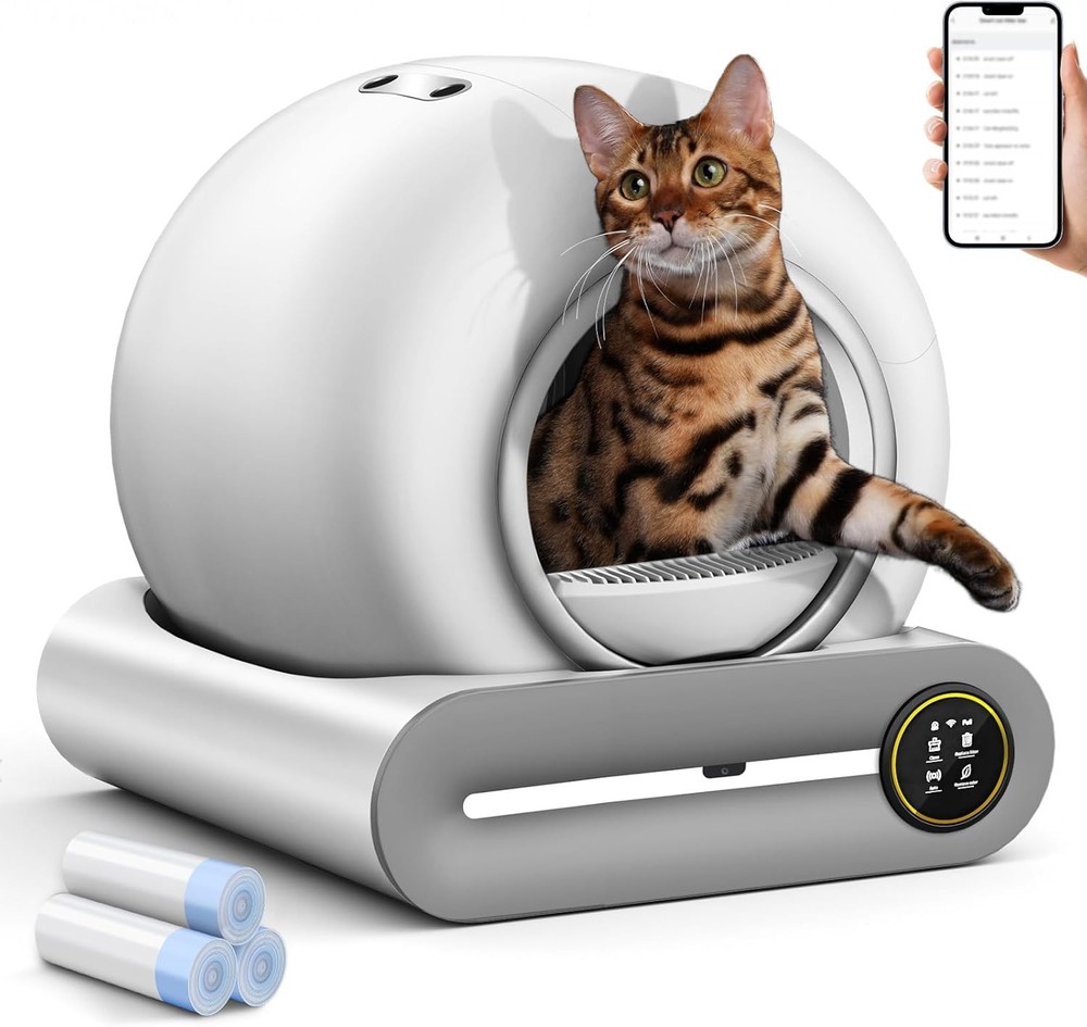 Self Cleaning Litter Box, Automatic Cat Litter Box for Multiple Cats, Auto Litte