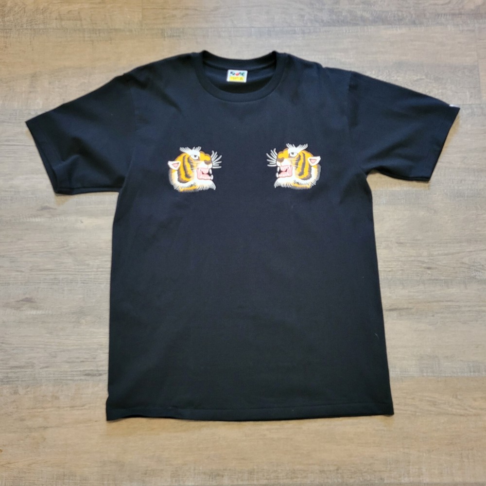 A Bathing Ape Bape Tiger Tee  Shirt Black Grapic Size XL New