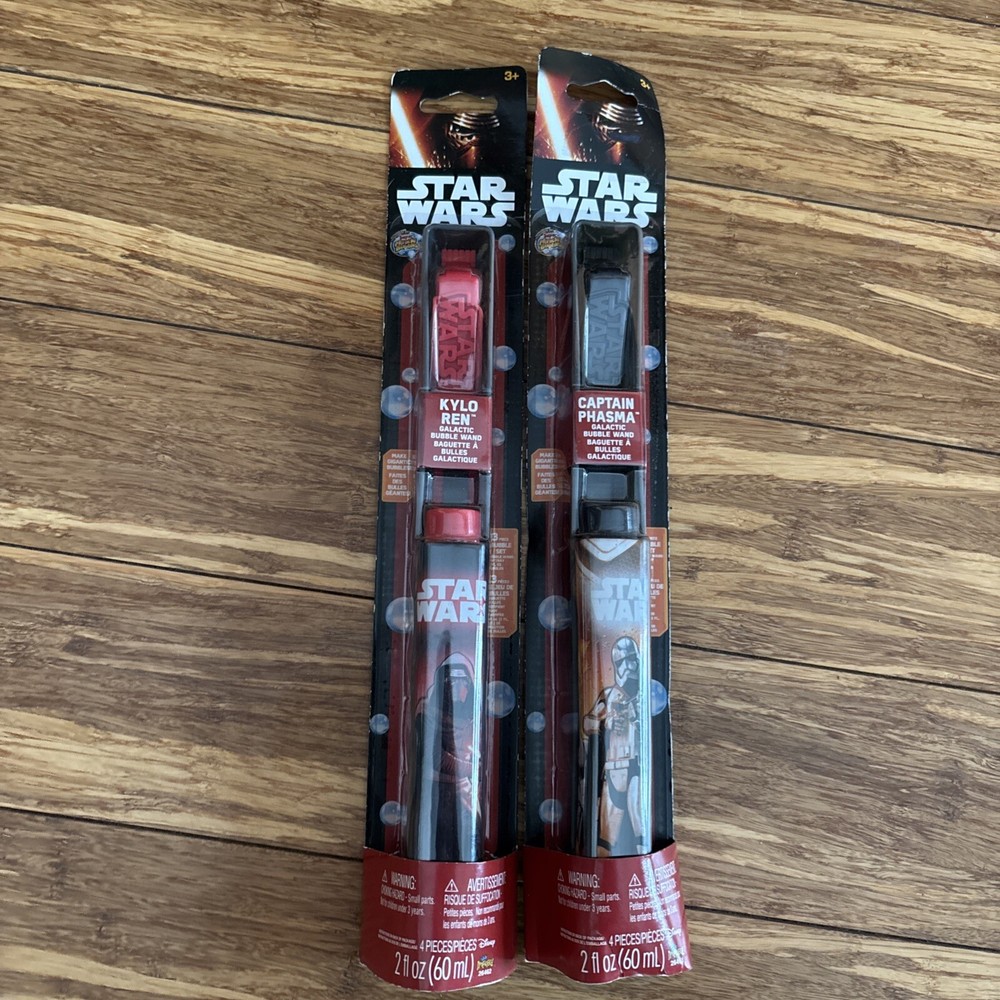 2017 Star Wars BB-8 & Kylo Ren Galactic Bubble Wands Set - Disney Captain Phasma