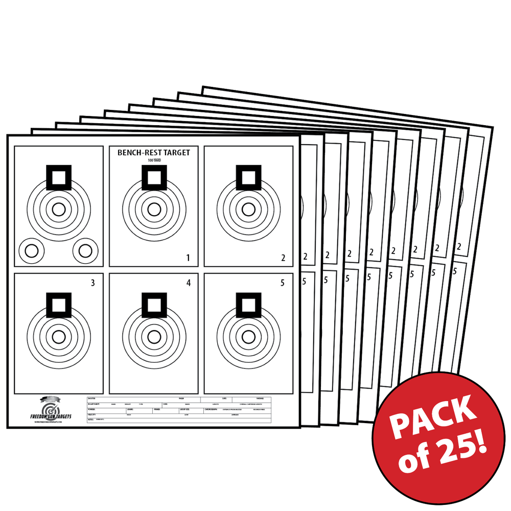 20 Bench Rest Precision Sighting Paper Shooting Target Gun Range Rifle 11.5x11.5