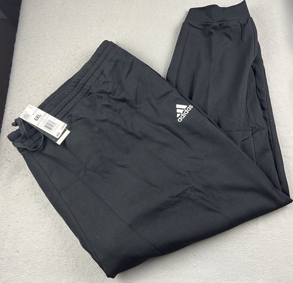 Adidas Men's Essentials Feel Cozy Jogger Fleece Pants HL2236 Black Size 6XL NWT