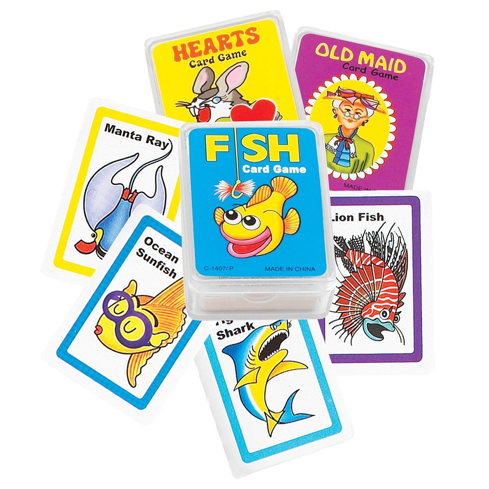 Giggle Time Mini Card Set 12 Pieces - Go Fish Hearts and Old Maid Card Games ...