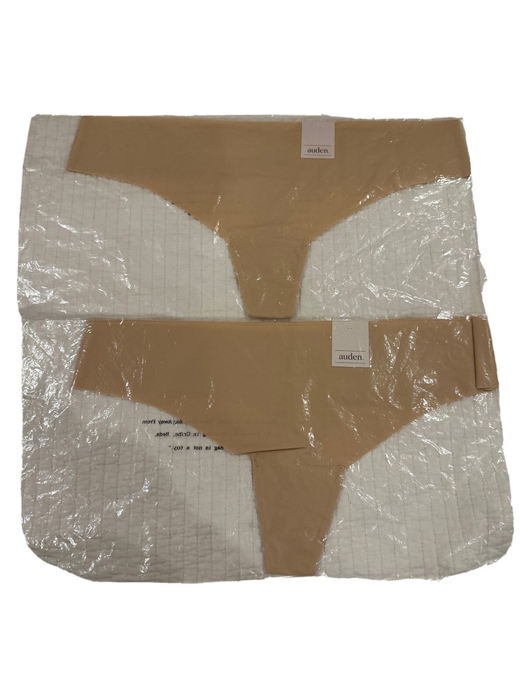 Auden Womens Thongs Size XL(16) Soft Beige New With Tags Set Of 2