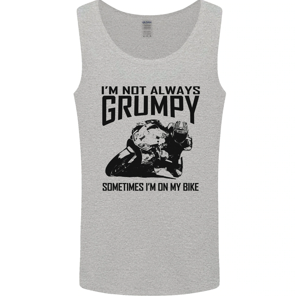 Grumpy Biker Funny Motorbike Vest Tank Top for Men