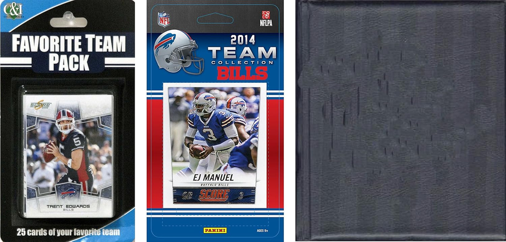 NFL Buffalo Bills Licensed Trading Card Team Set with Storage Album