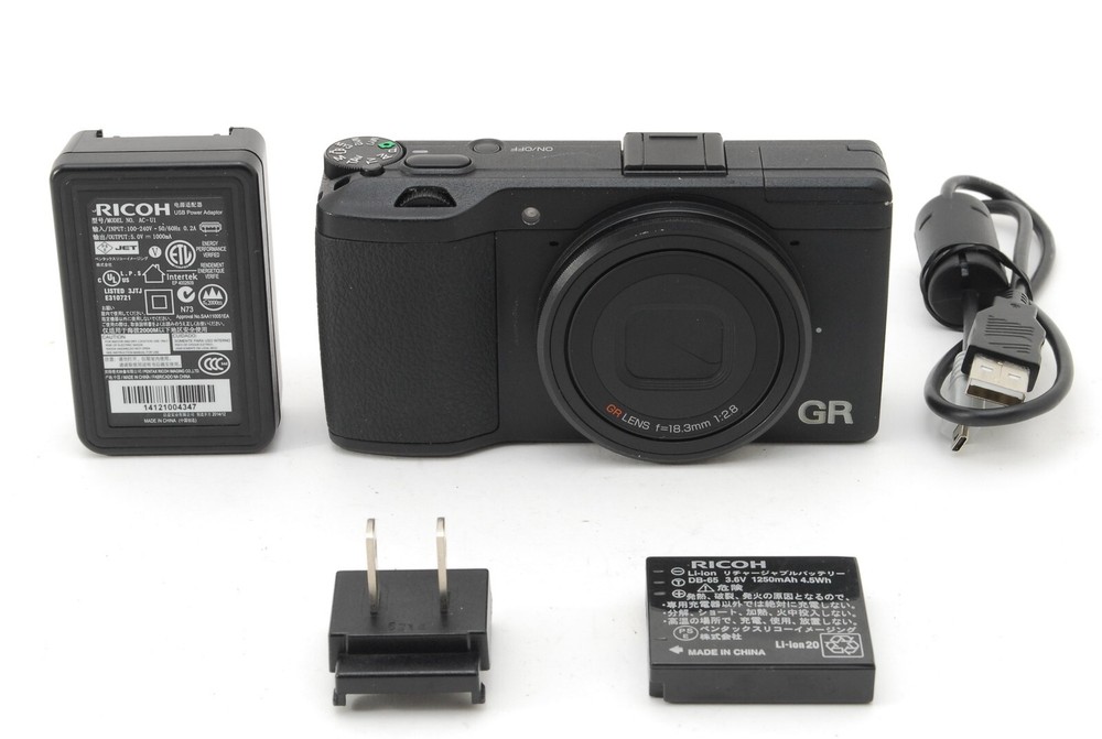 SH;000 【N MINT】Ricoh GR1 GR 16.2MP Black APS-C Compact Digital Camera From JAPAN