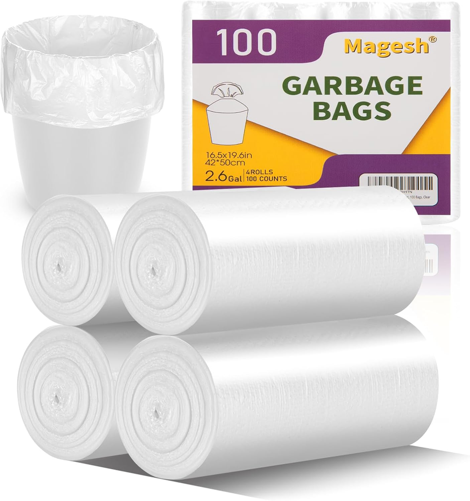 2.6 Gallon Small Trash Bags,  2.6 Gallon Trash Bag Strong, Leakage-Free, Small G