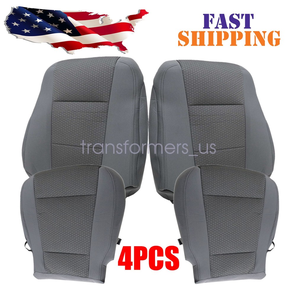 For 2015 2016 2017 2018 2019 Ford F150 XLT Front Bottom & Top Cloth Seat Cover