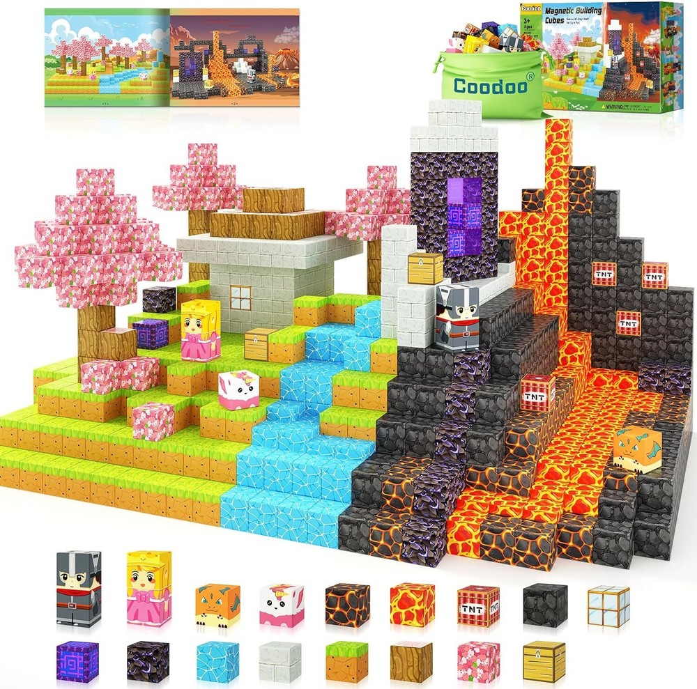 Magnetic Tiles ... Magnetic Blocks - Build Mine Magnet World Magic Portal Set