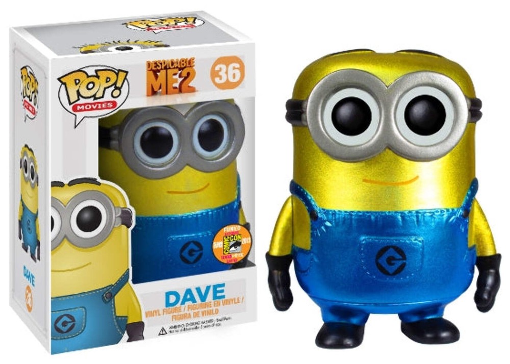 Funko POP Metallic Dave from Despicable Me 2 SDCC 2013 Exclusive 1008 PCS Damaged