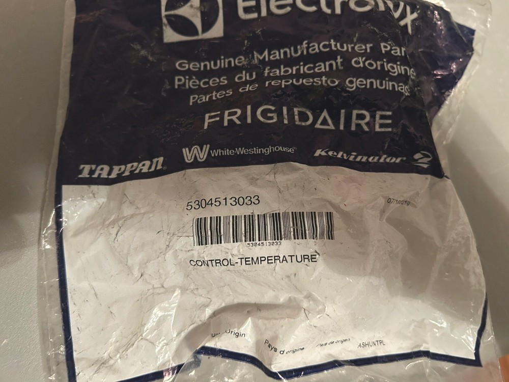 NEW “OEM” FRIGIDAIRE REFRIGERATOR TEMPERATURE CONTROL #5304513033