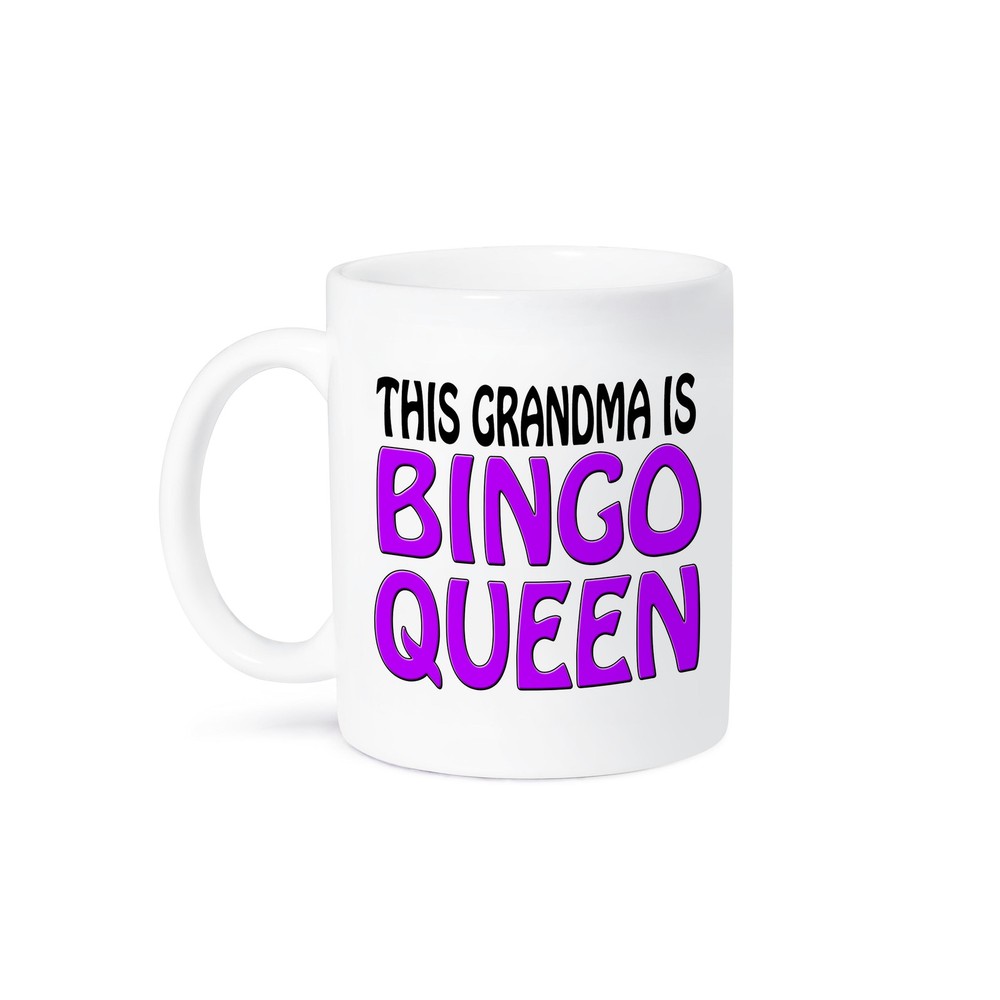3DRose Purple Bingo Queen Grandma Coffee Mug  