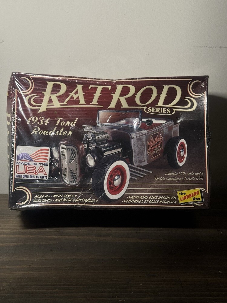 LINDBERG 1934 Ford Rat Rod Series Kit Sealed 1/25 Scale Model