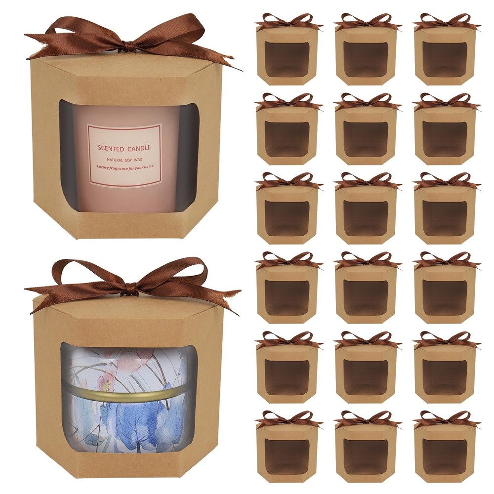 100-Piece Clear Candle Gift Box Set for 4-12 oz Candles Packaging