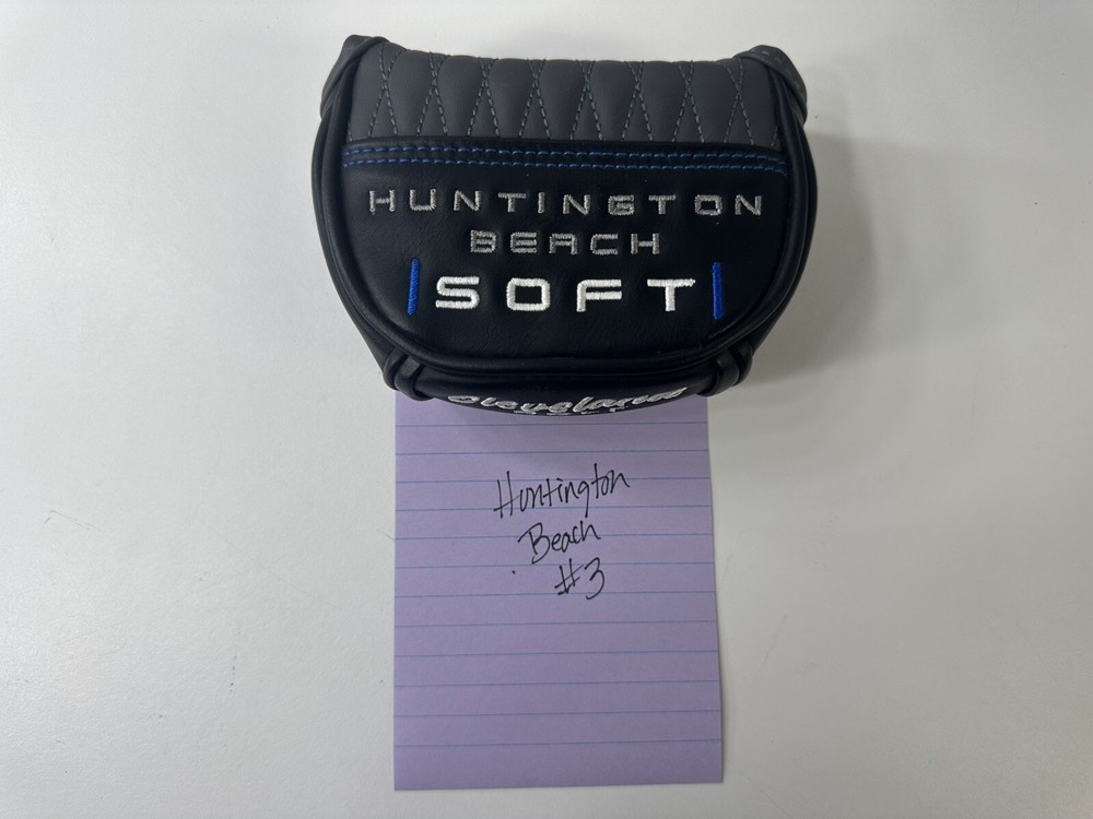 CLEVELAND HUNTINGTON BEACH SOFT MALLET PUTTER HEADCOVER BLACK COVER EXCELLENT