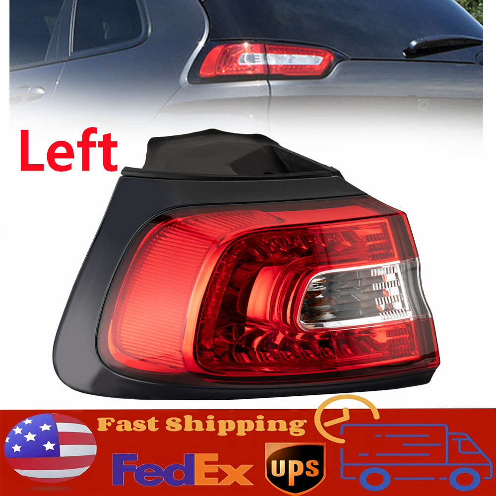 Left Tail Light For 2014-2018 Jeep Cherokee Halogen Driver Side Outer Rear Lamp