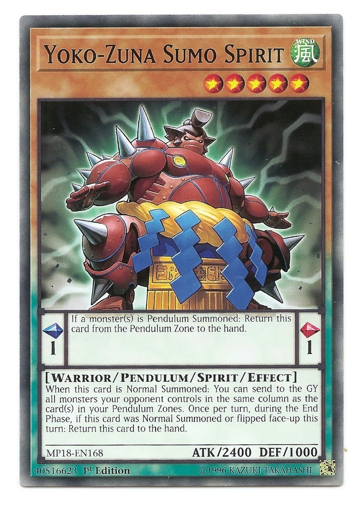 Yoko-Zuna Sumo Spirit MP18-EN168 Common Yu-Gi-Oh Card English 1st Edition New